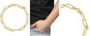 EFFY Collection EFFY&reg; Men's Polished Link Bracelet in 14k Gold-Plated Sterling Silver